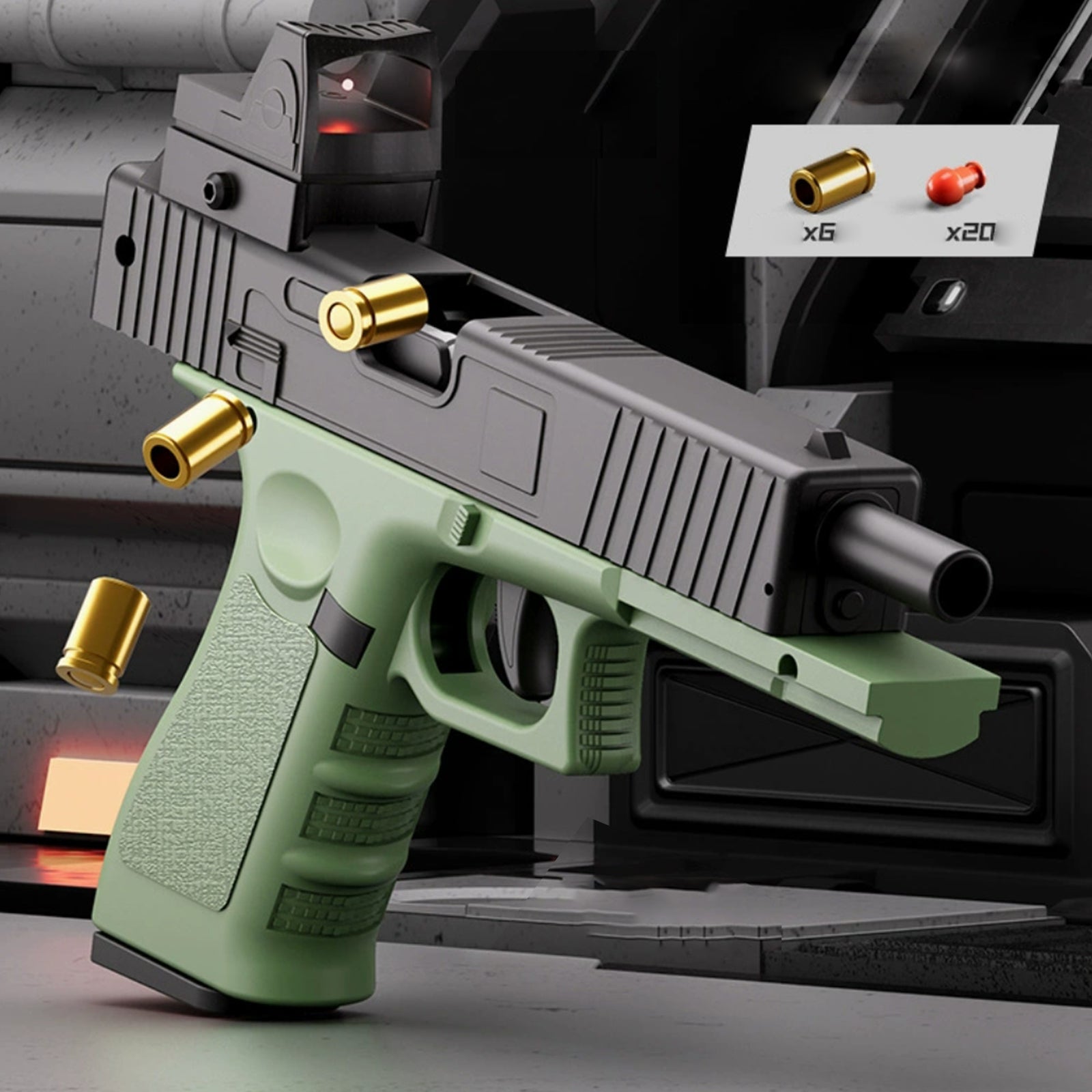 Realistic Semi-Automatic Glock Nerf Pistol - G18