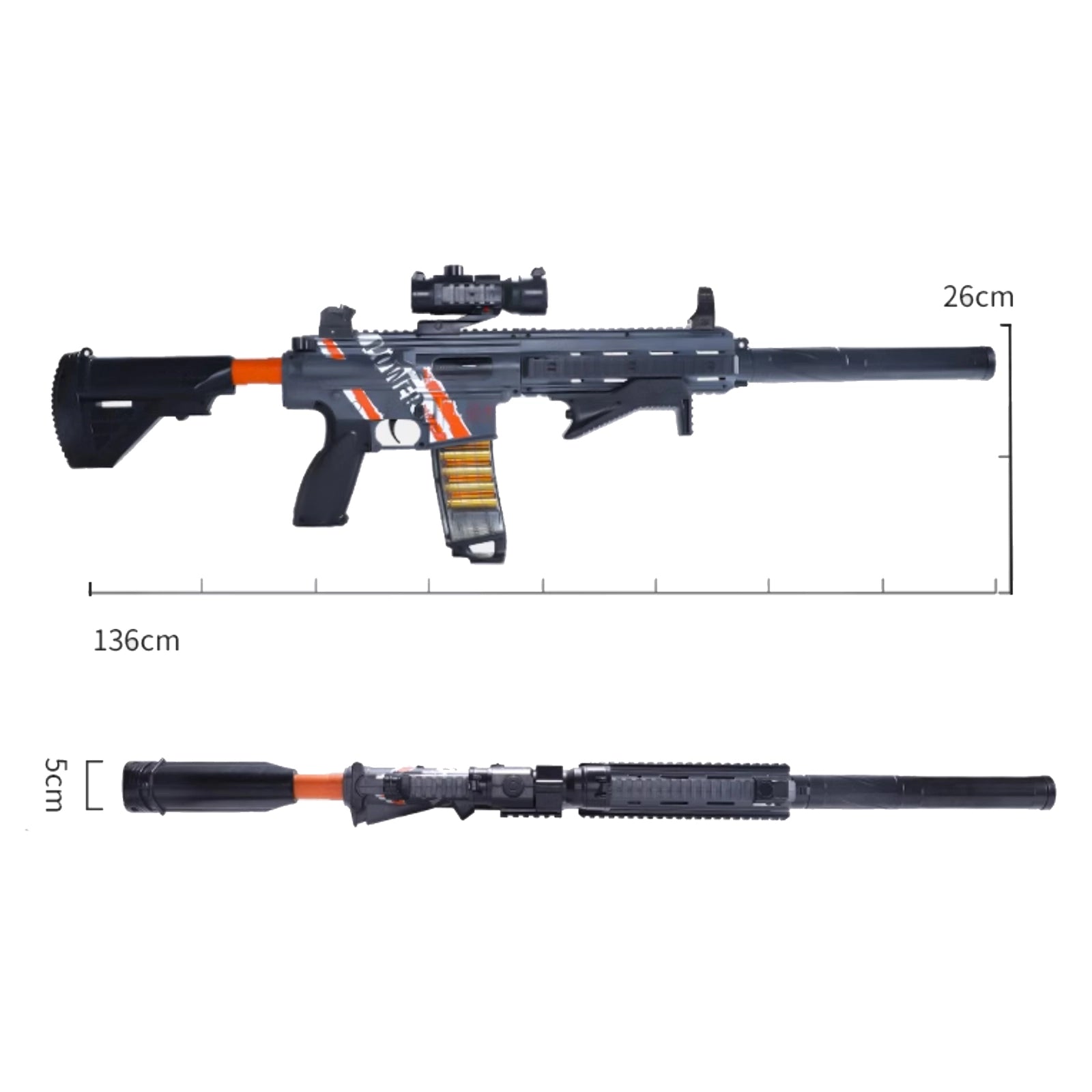 M416 Shell Ejecting Nerf Automatic Rifle With Silencer