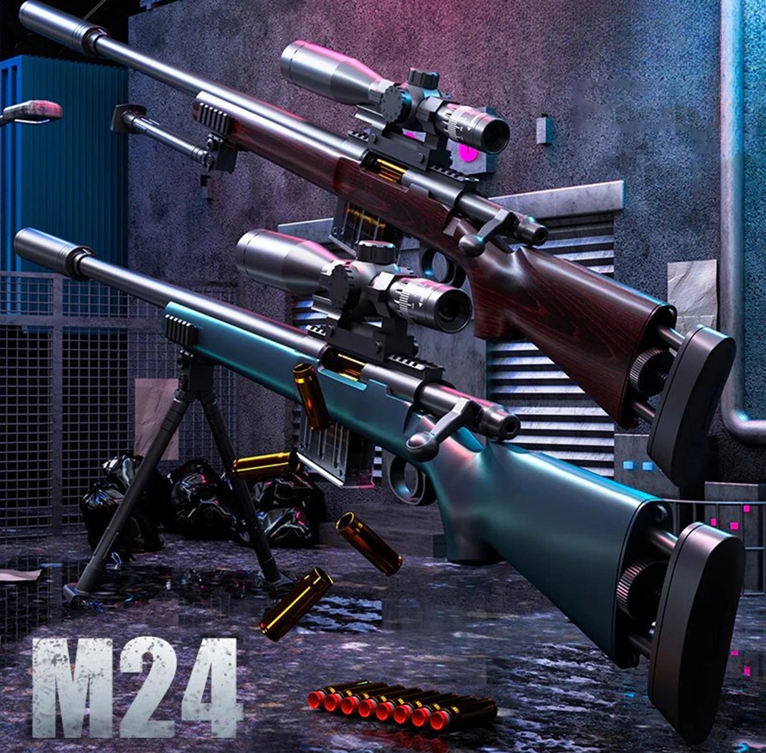 Nerf M24 Sniper Rifle With Scope & Tripod