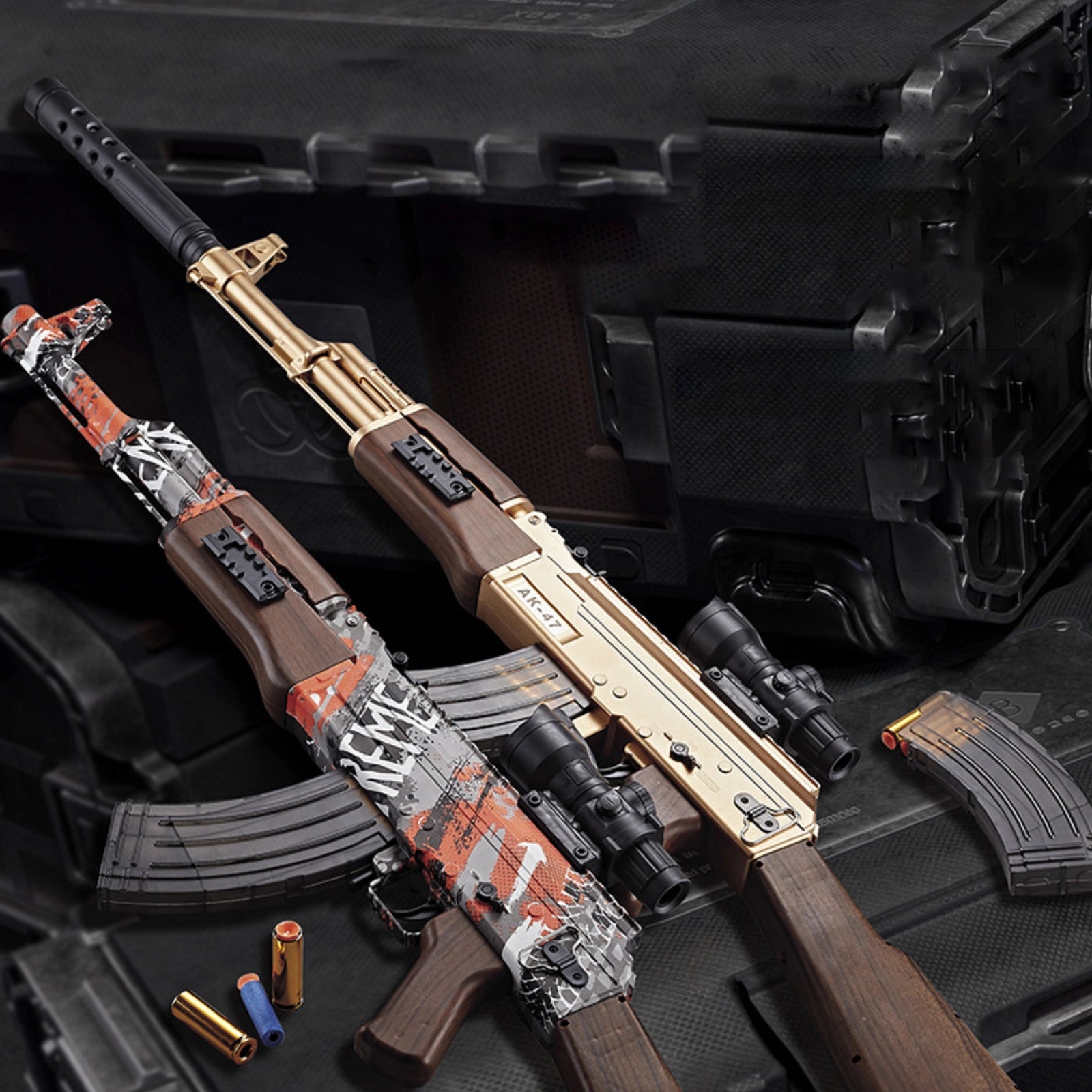 Electric Realistic Nerf Full Automatic Rifle Gun AK74