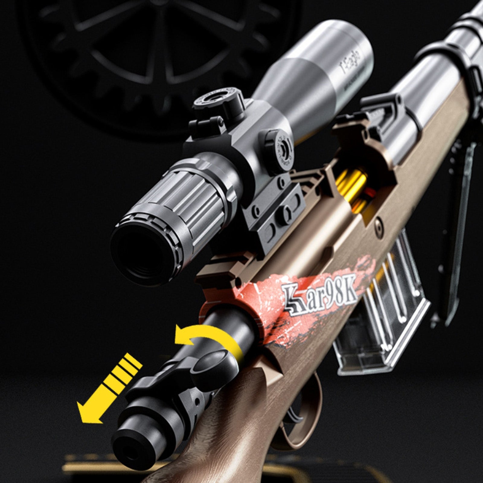 Kar-98k Nerf Foam Dart Sniper Rifle with Scope & Tripod