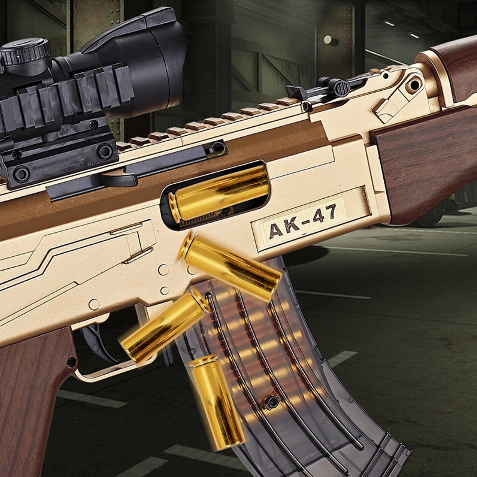 Electric Realistic Nerf Full Automatic Rifle Gun AK74