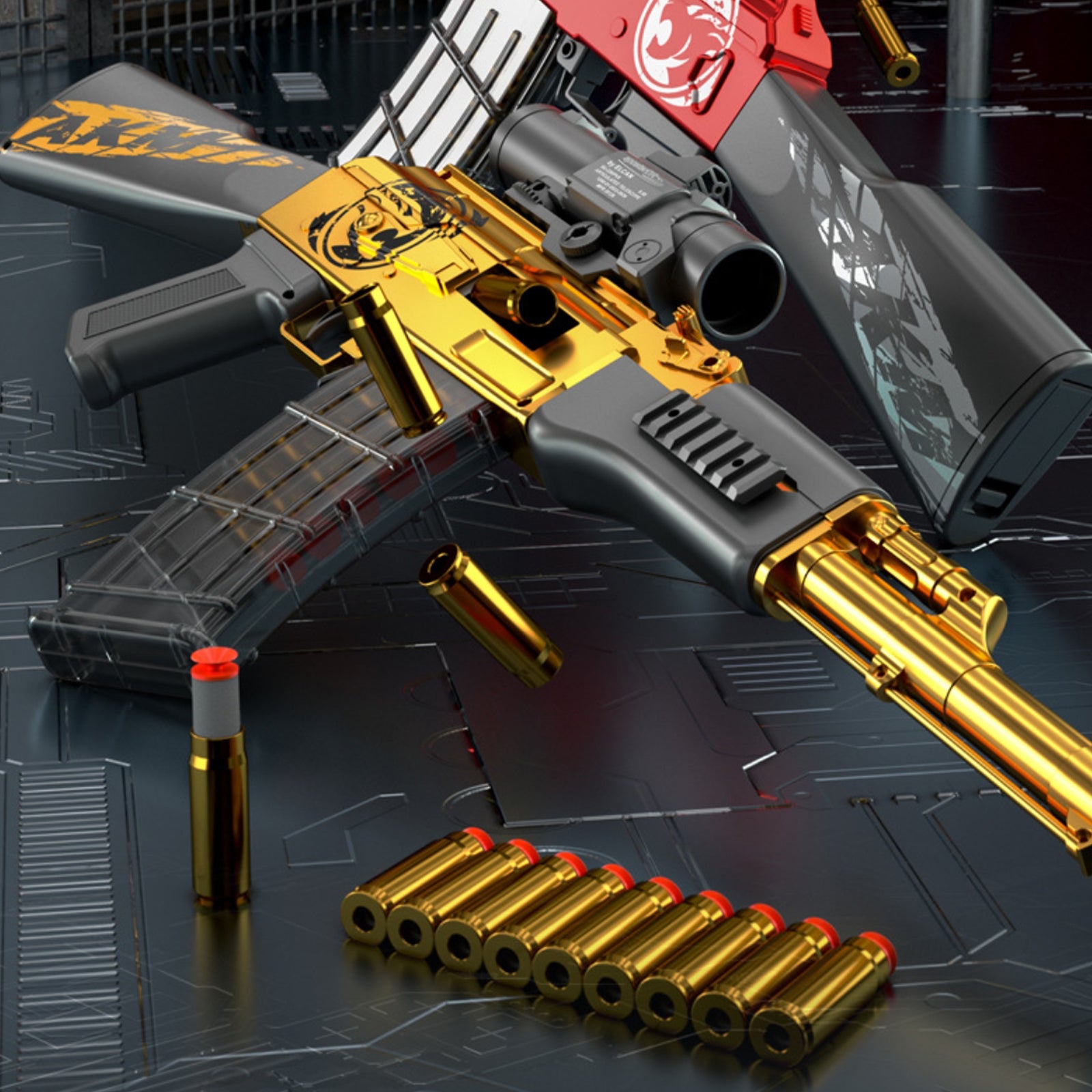 Nerf Shell Drop Manual Shell Ejecting Realistic Nerf Guns - AKM