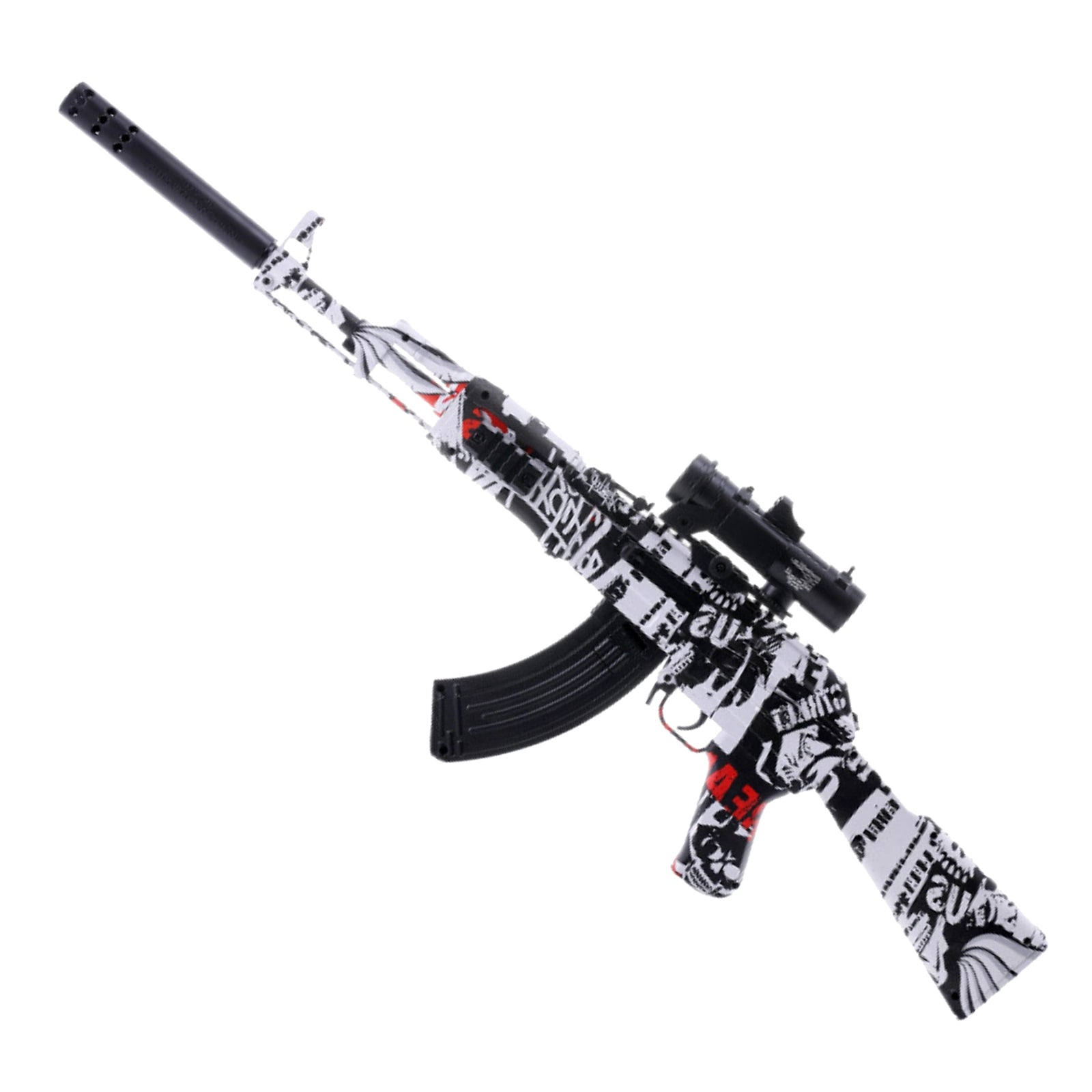 Splatter Painted Rifles Charger AK47 Splatter Ball Automatic Rifle Gun