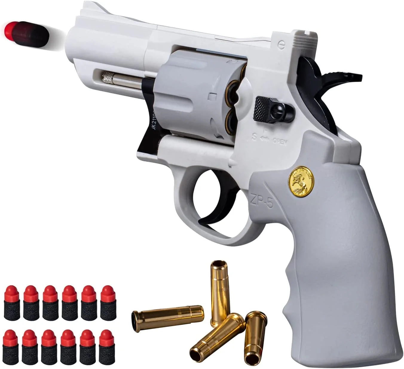 Nerf Western Foam Dart Revolver ZP-5 (White）