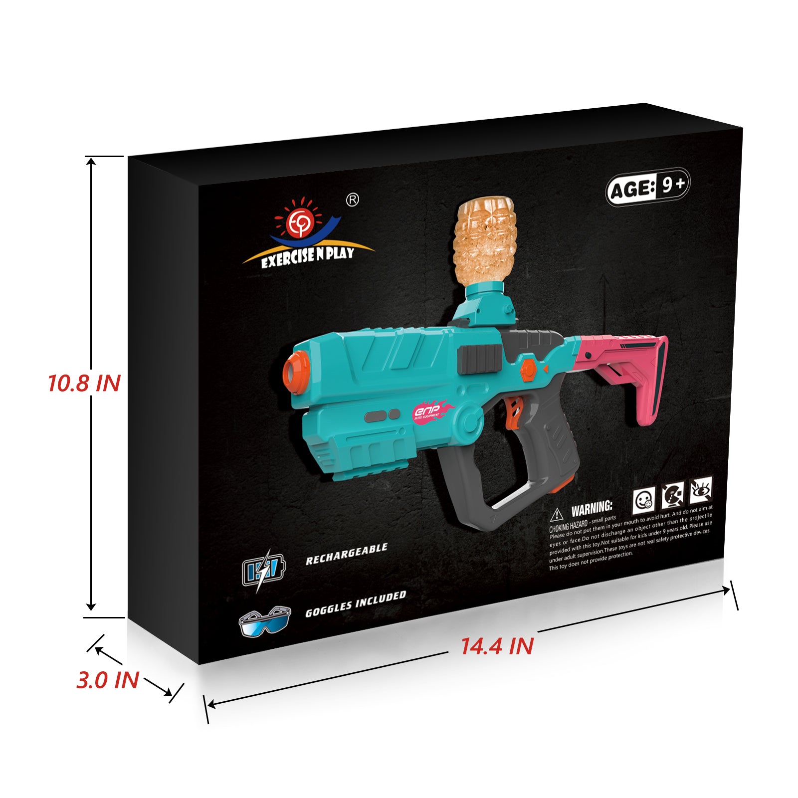 Gel Colorful Submachine Blaster With LED Light