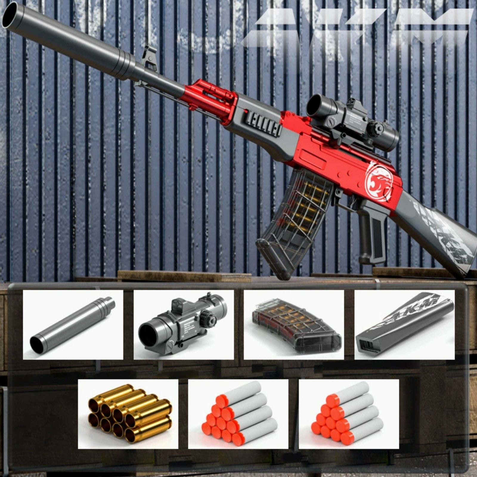 Manual Shell Ejecting Realistic Nerf Guns - AKM