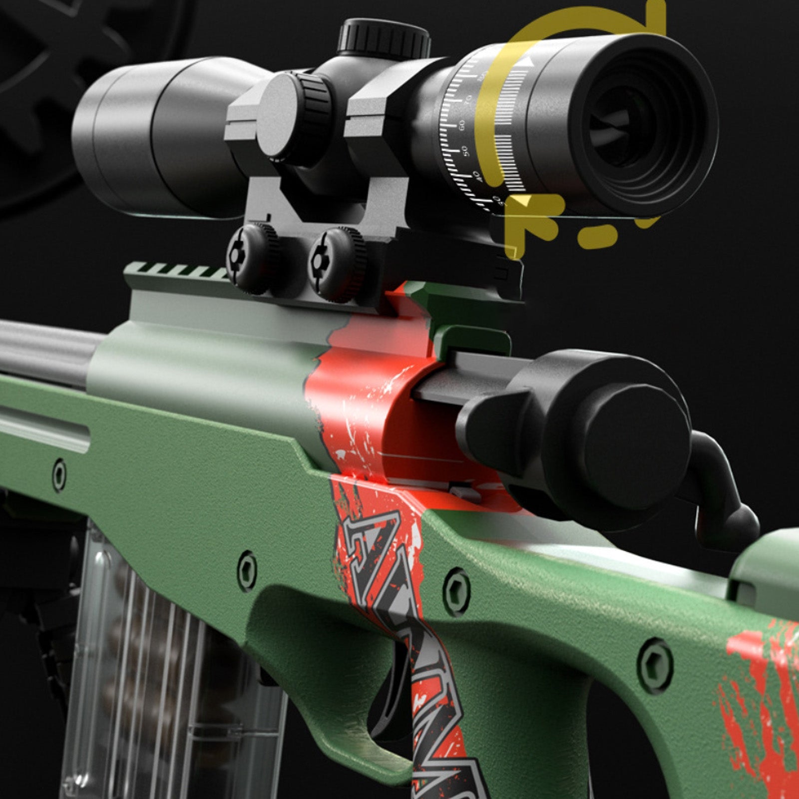 Shell Eject Nerf Sniper Rifle With Scope - AWM