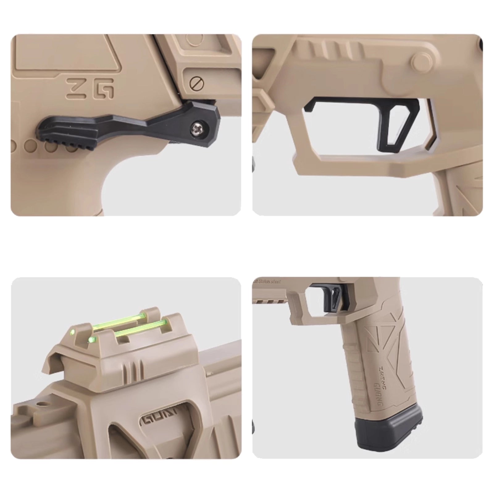 Manual Single Shot Toy Blaster Pistol Plus - Sand