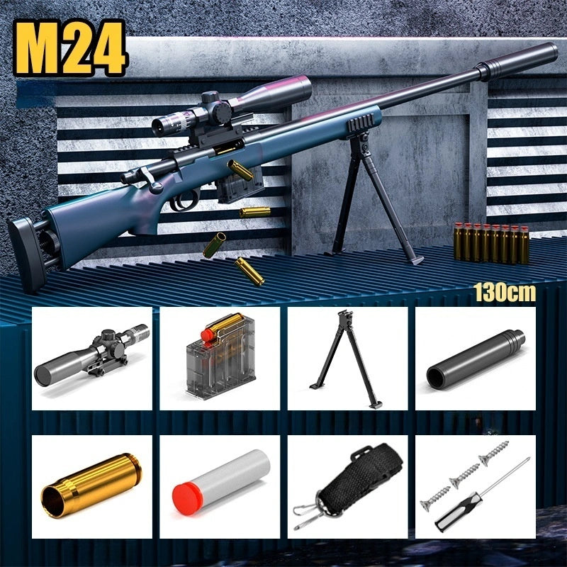 Nerf M24 Sniper Rifle With Scope & Tripod