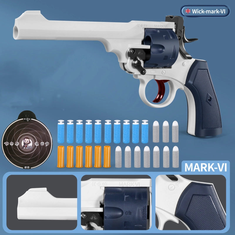 John Wick 4 Revolver Nerf Single Shot Pistol Set-MK6