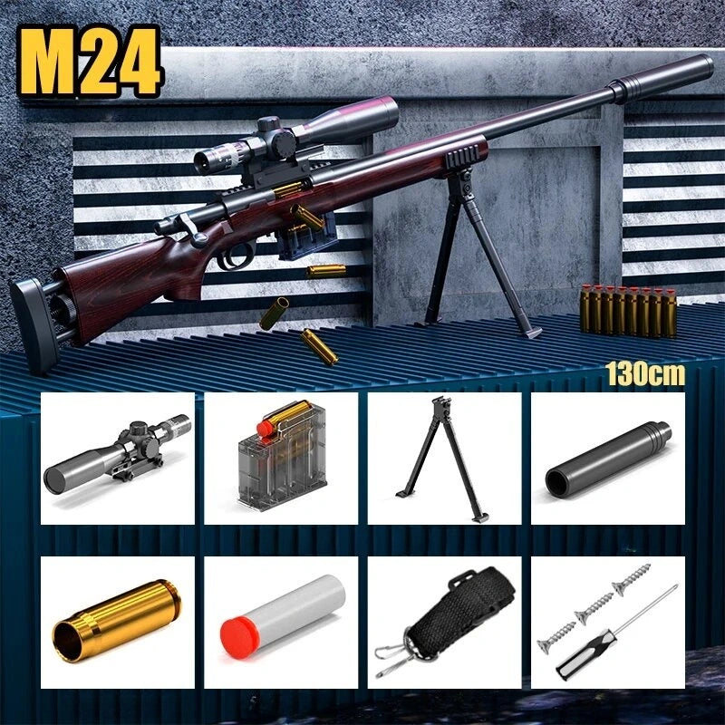 Nerf M24 Sniper Rifle With Scope & Tripod For Sale
