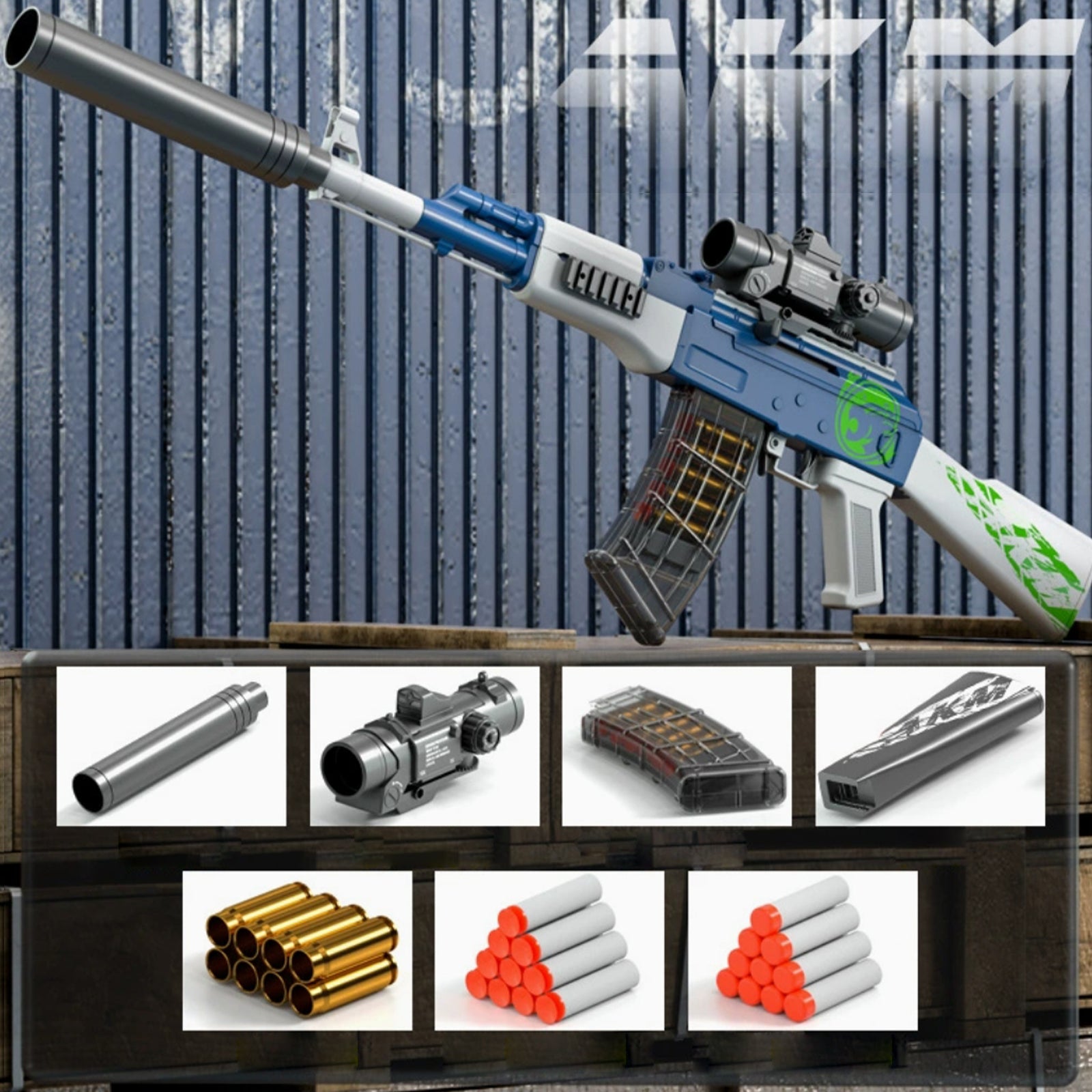 Manual Shell Ejecting Realistic Nerf Guns - AKM