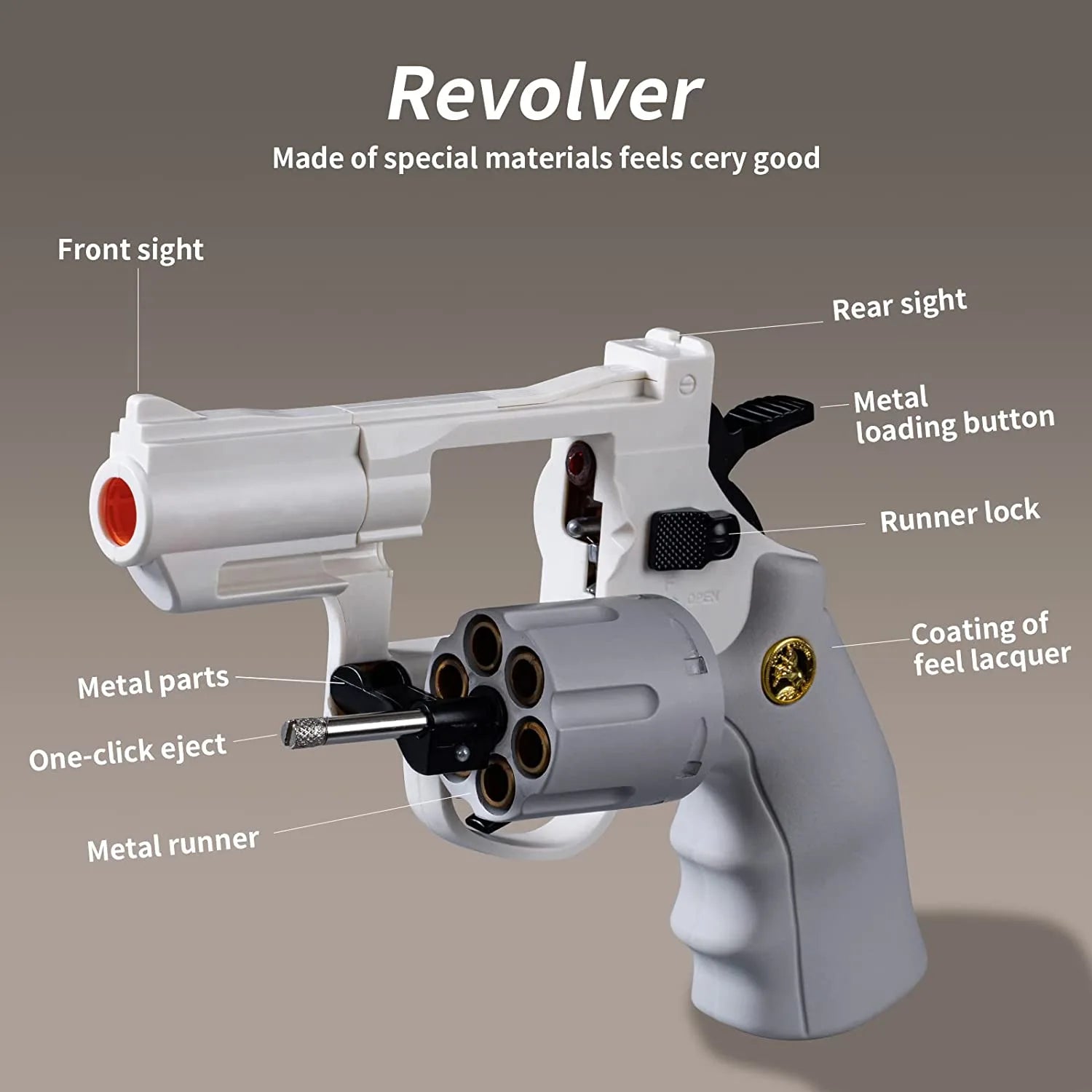 Nerf Western Foam Dart Revolver ZP-5 (White）