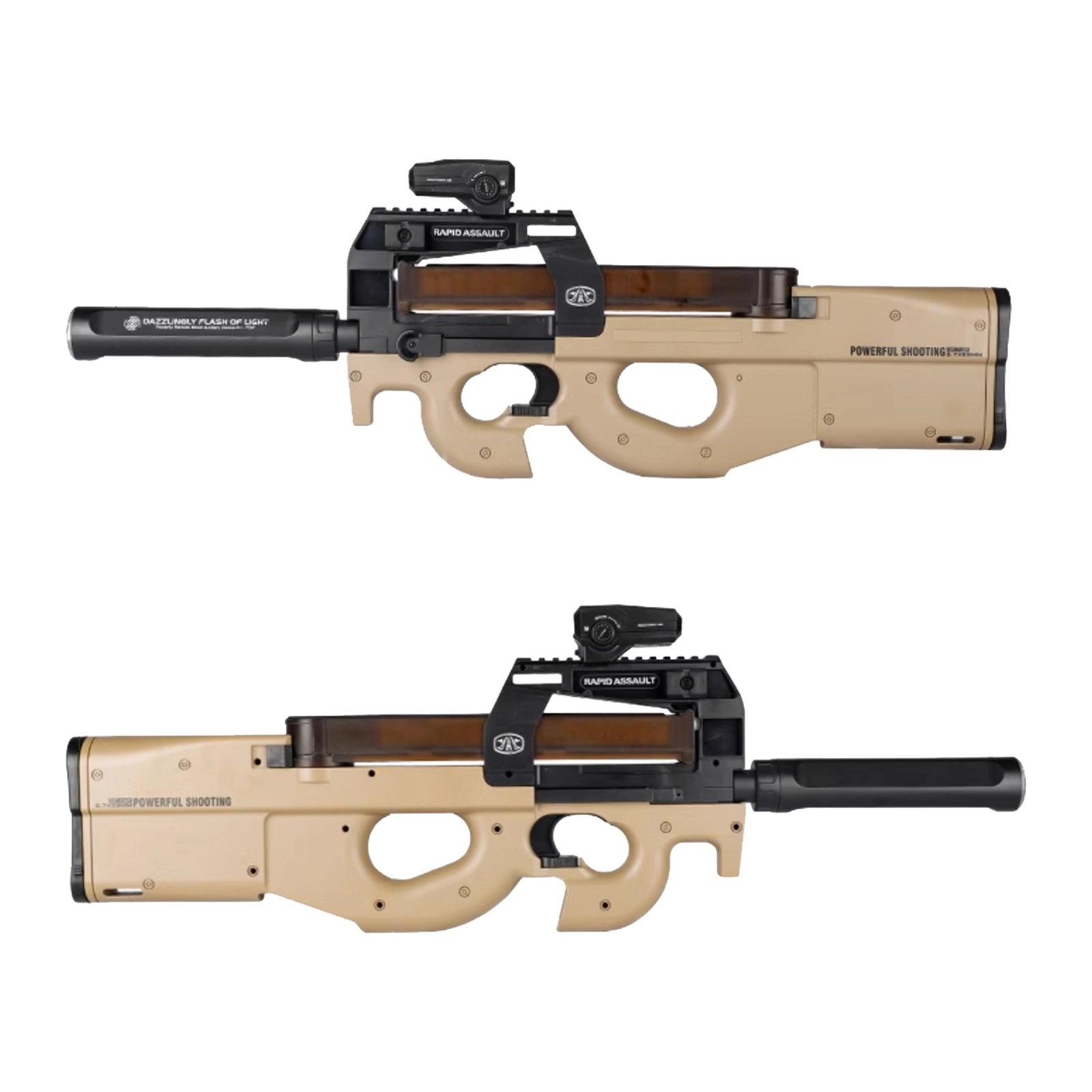 Semi Automatic Orbeez Submachine Gun With Flashlight - P90