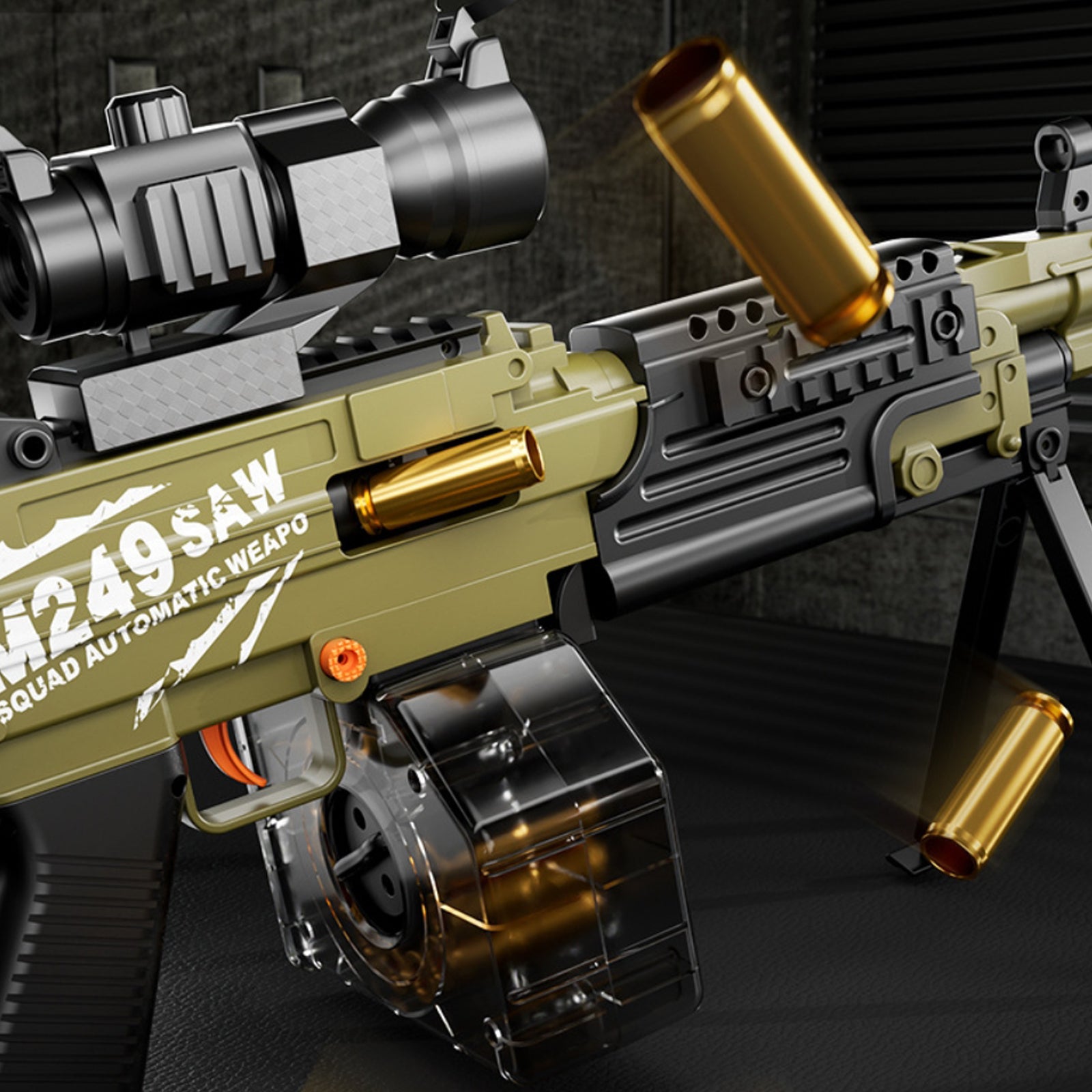 M249 Realistic Nerf Full Auto Machine Gun With Tripod