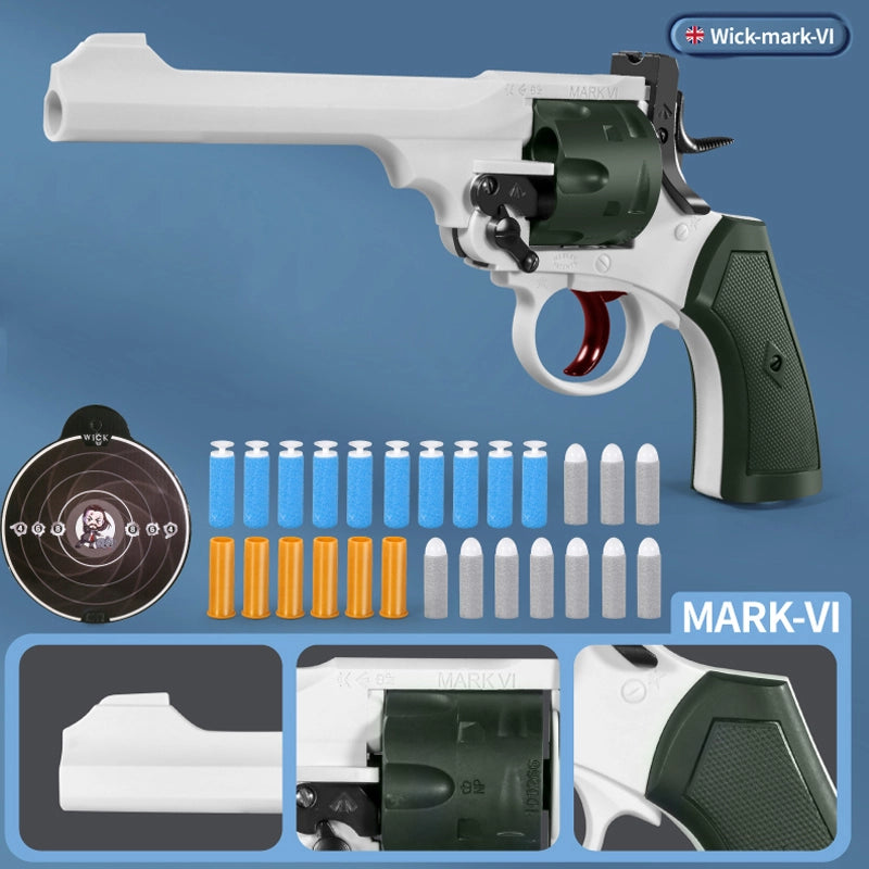 John Wick 4 Revolver Nerf Single Shot Pistol Set-MK6