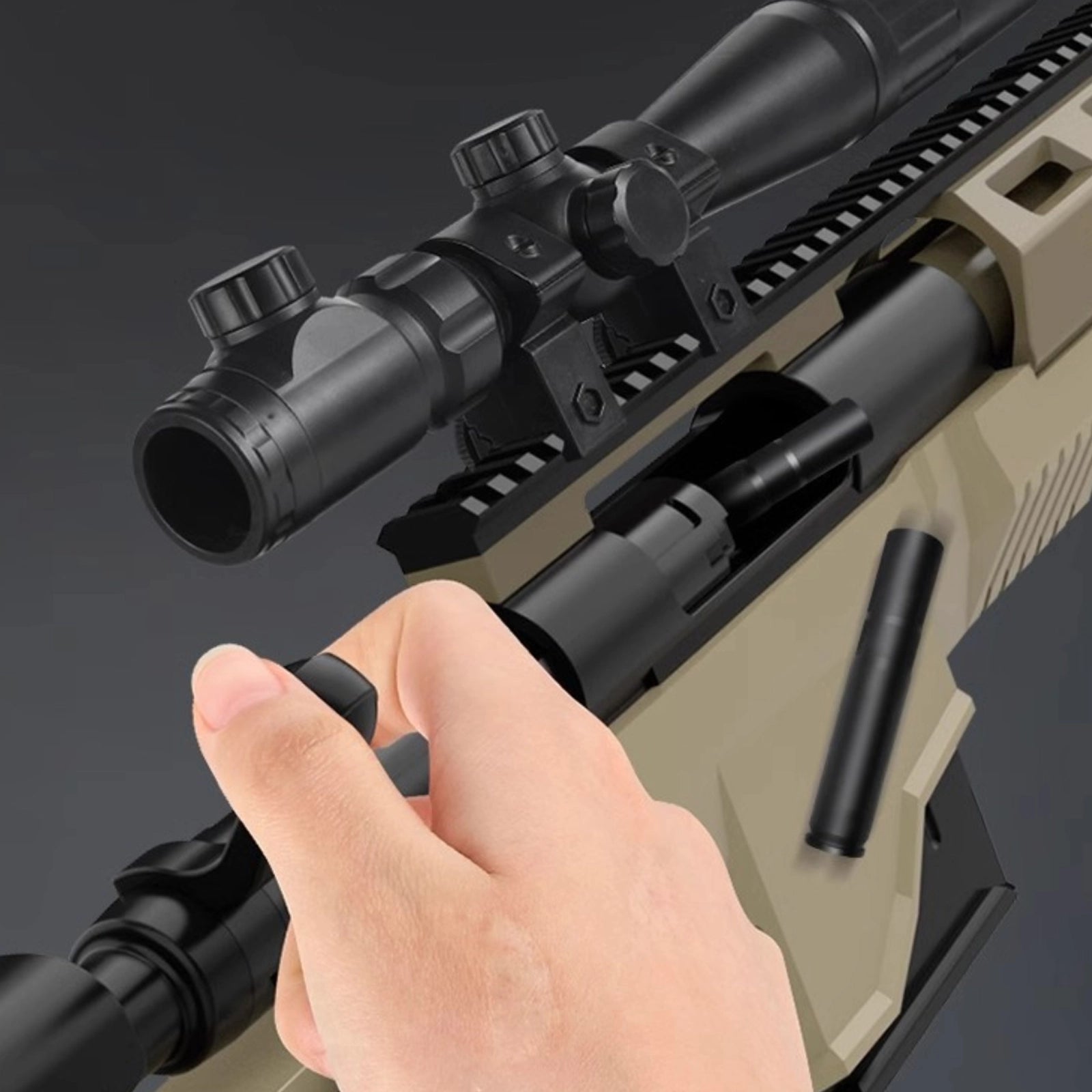 Sniper Rifle Shell Ejecting Blaster Toys With Scope - M40