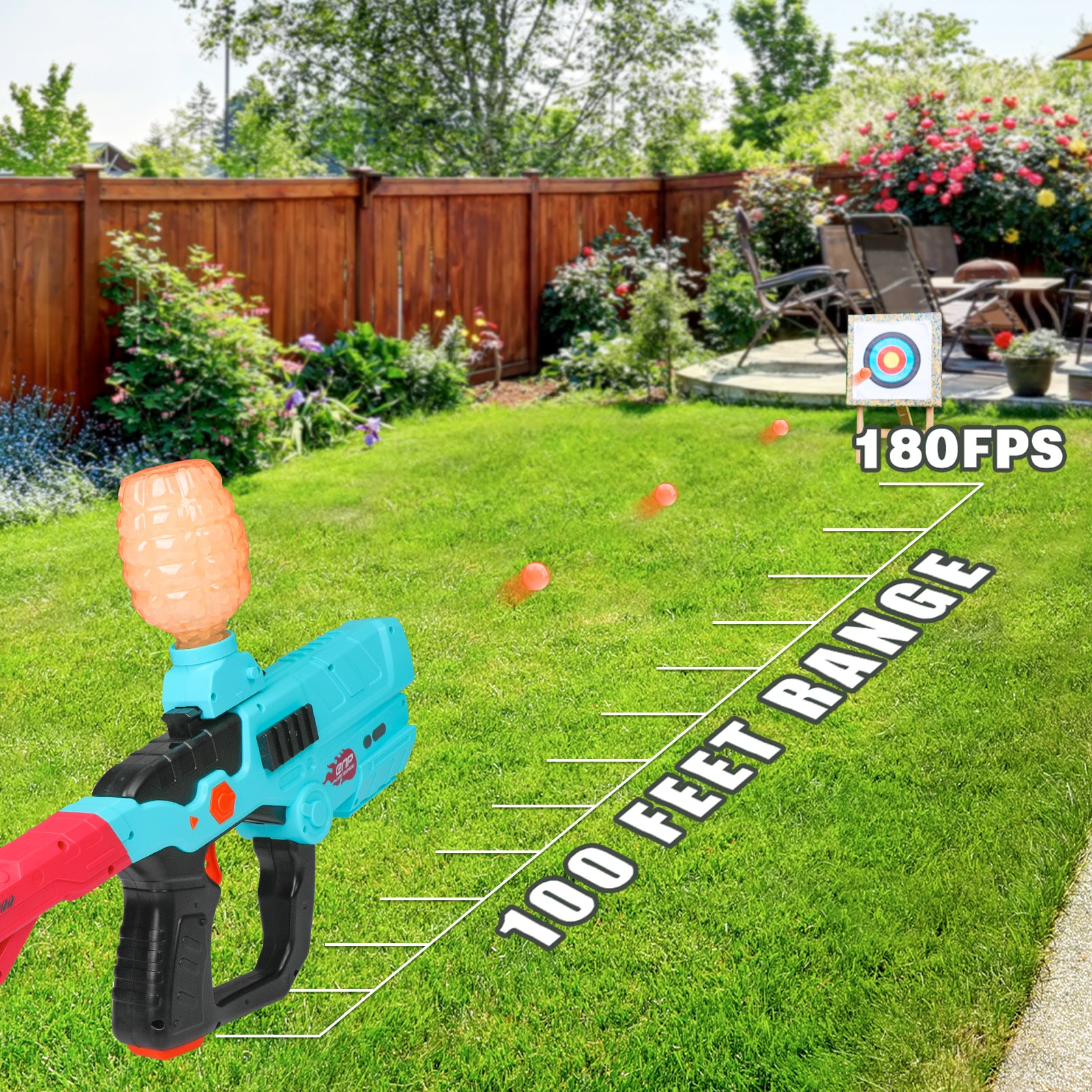 Gel Colorful Submachine Blaster With LED Light