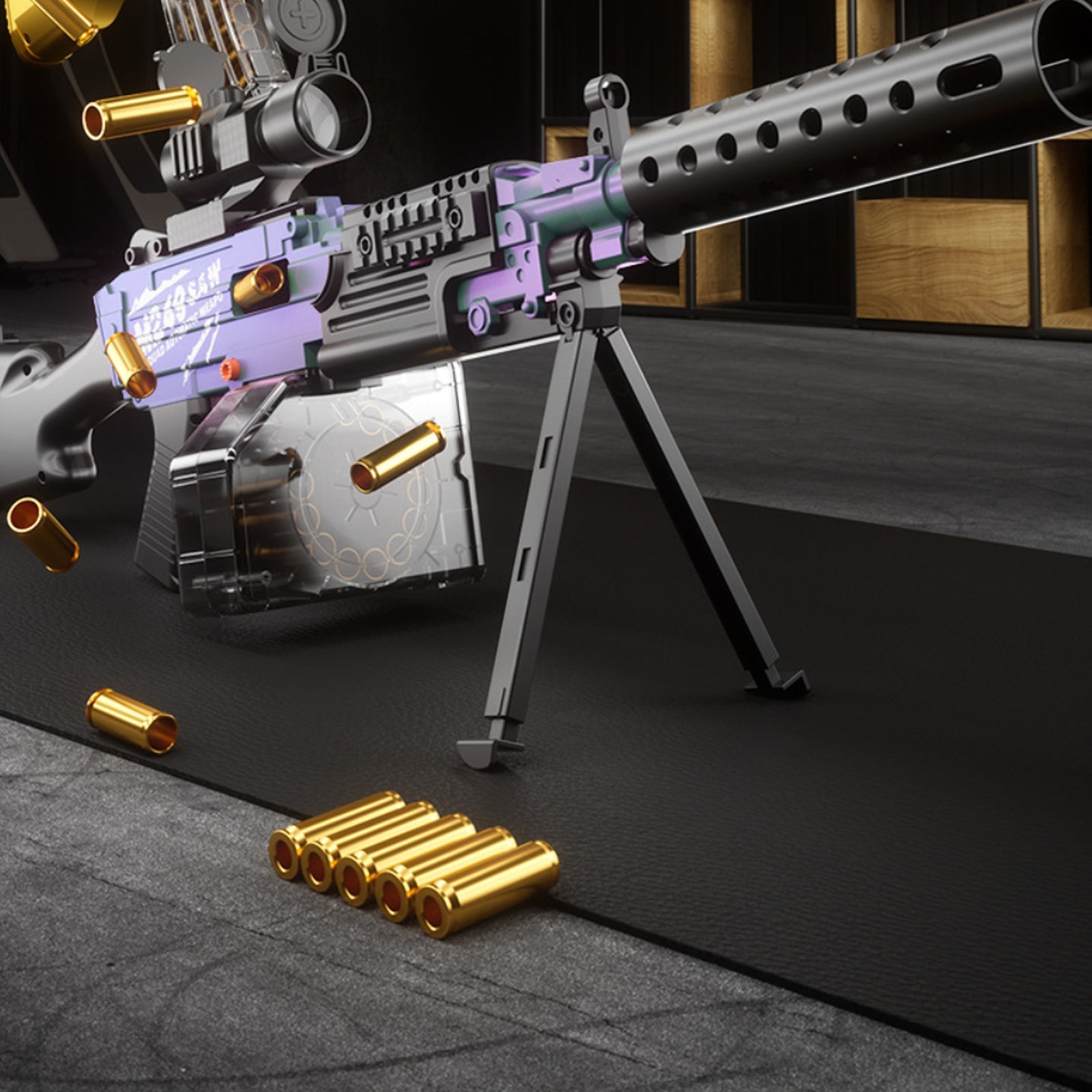 M249 Realistic Nerf Full Auto Machine Gun With Tripod