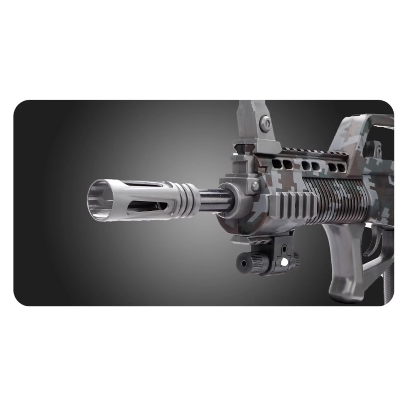 Realistic Camouflage Pattern Foam Darts Automatic Rifle With Scope - QBZ 95