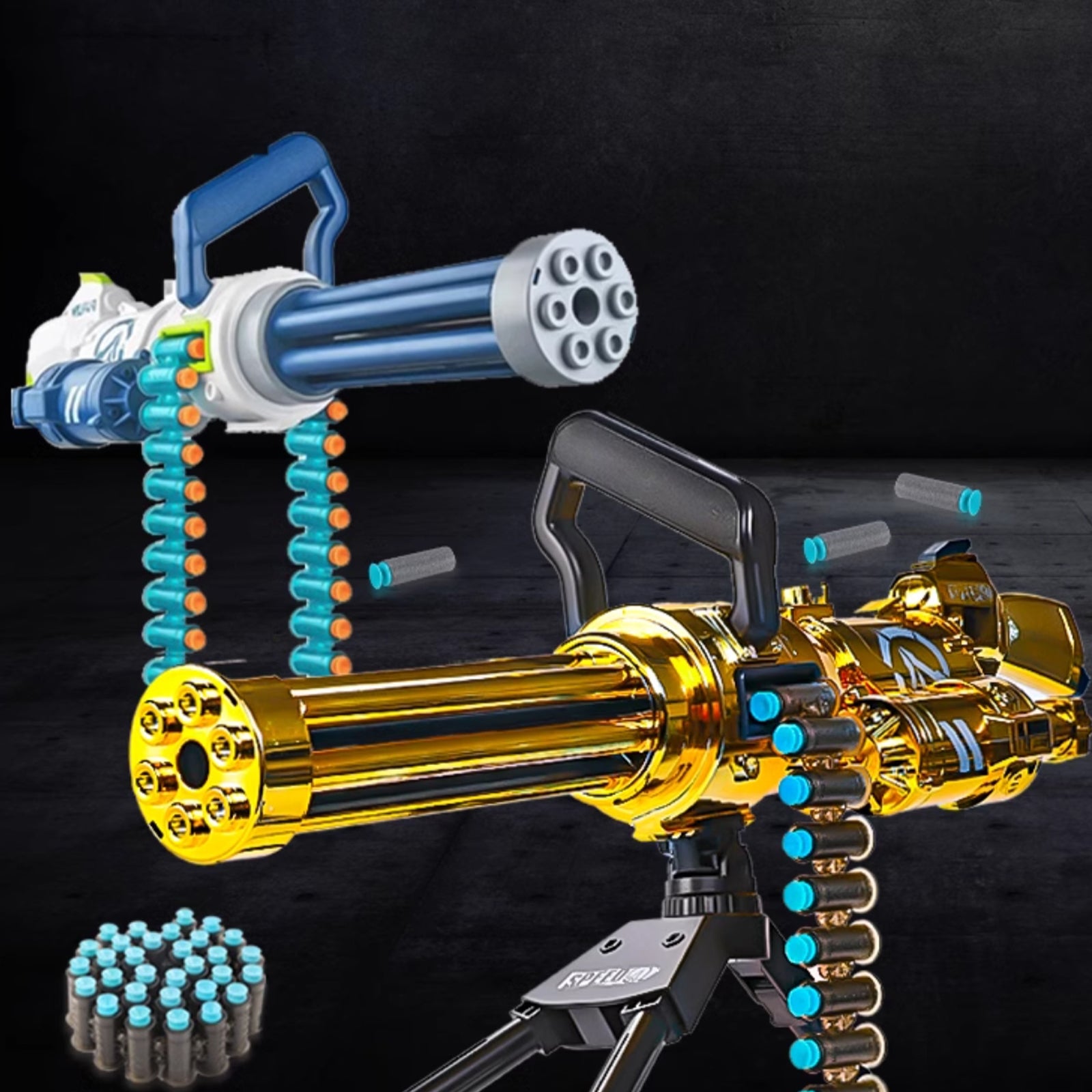 Nerf Gatling Machine Gun with Tripod - 36 Bullets