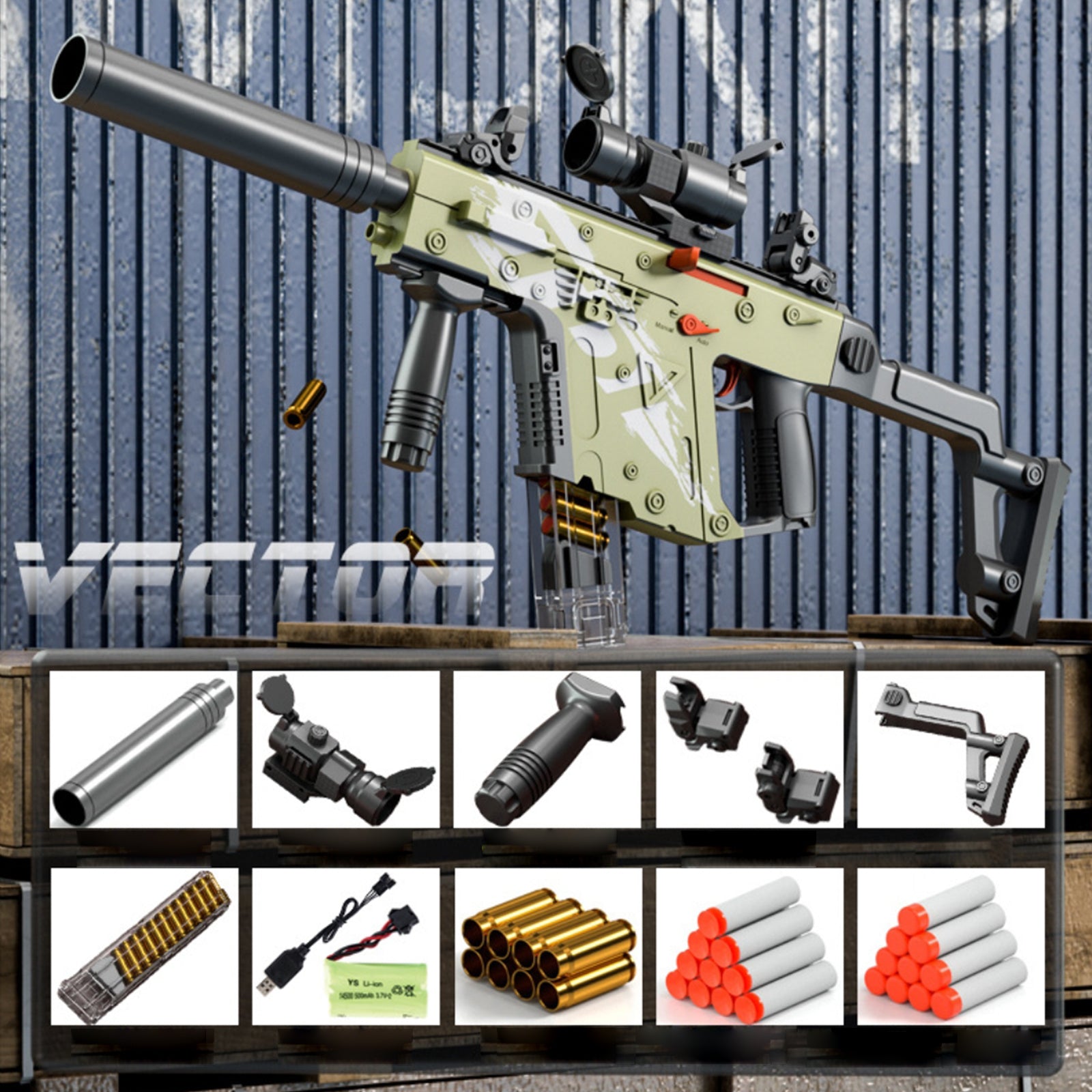 Victor Electric Full Auto SMG Realistic Nerf Guns【NEW】
