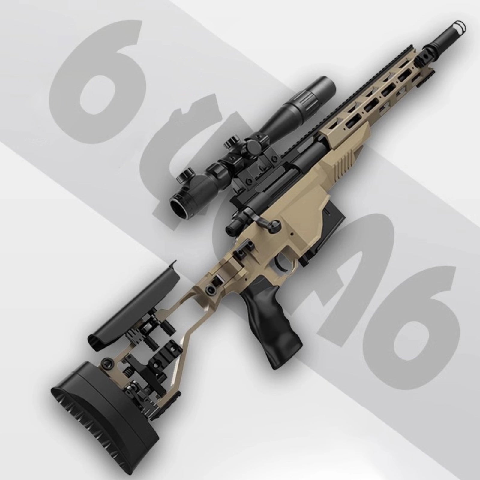 Sniper Rifle Shell Ejecting Blaster Toys With Scope - M40