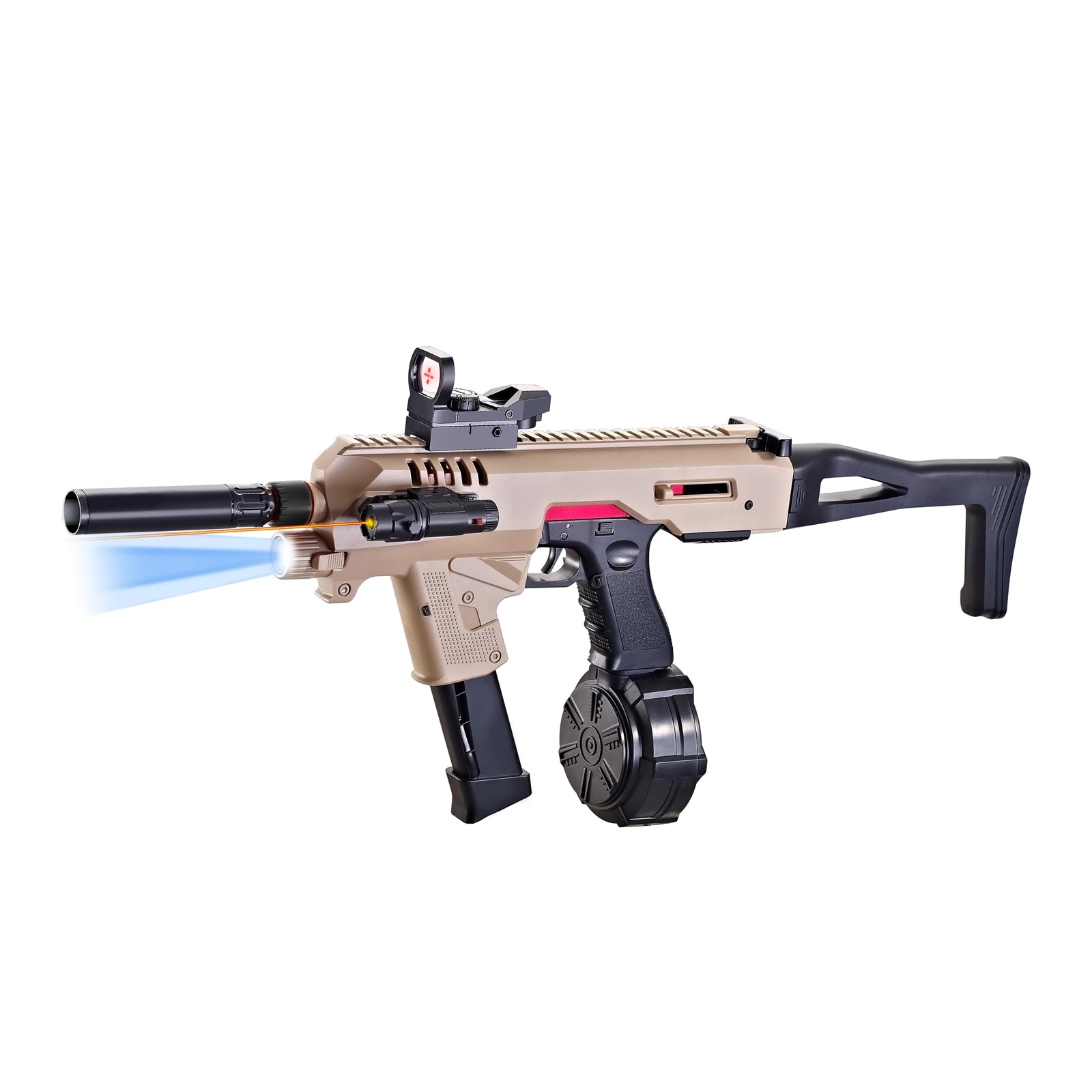 Semi Auto Gel Blaster Gun Glock With Flashlight