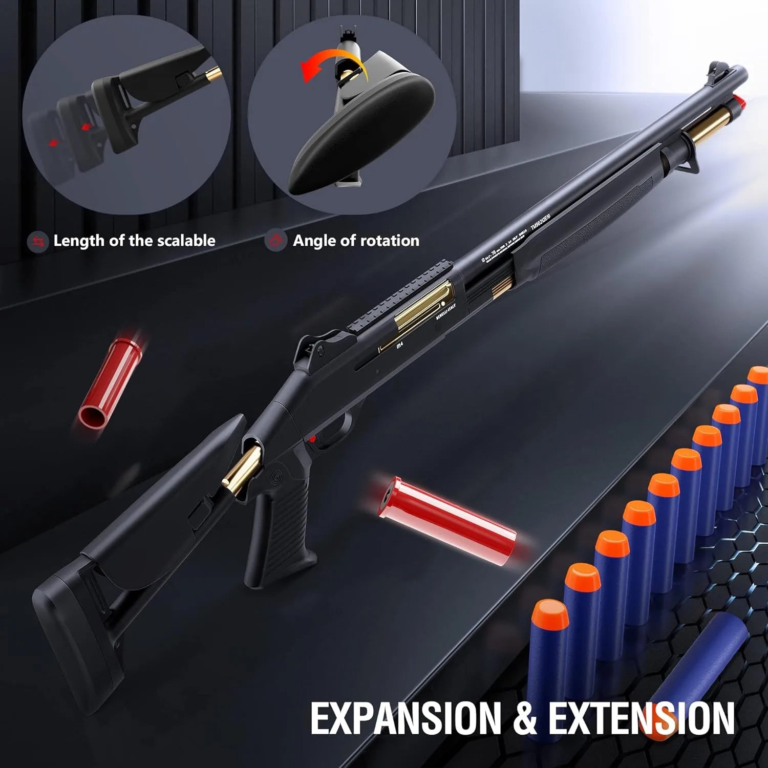 UDL XM1014 Pump Powerful Nerf Shotguns With Red Dot